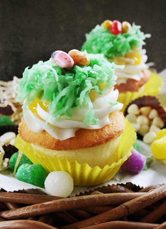 White Chocolate Easter Egg Cupcakes Grassland